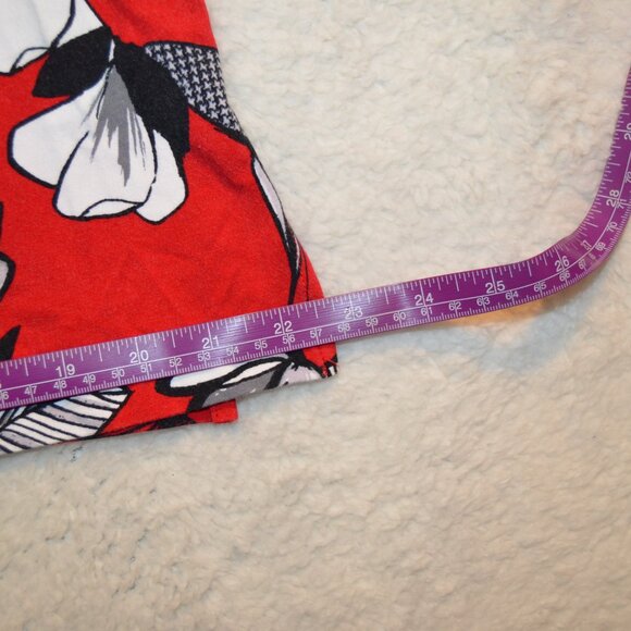 Alfred Dunner Red black white Floral Patterned blouse size L - Picture 7 of 13